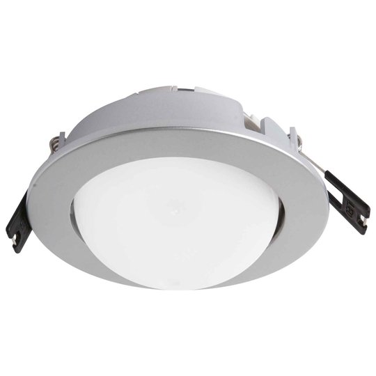 Inbyggnadslampa Planex, svängbar, silver