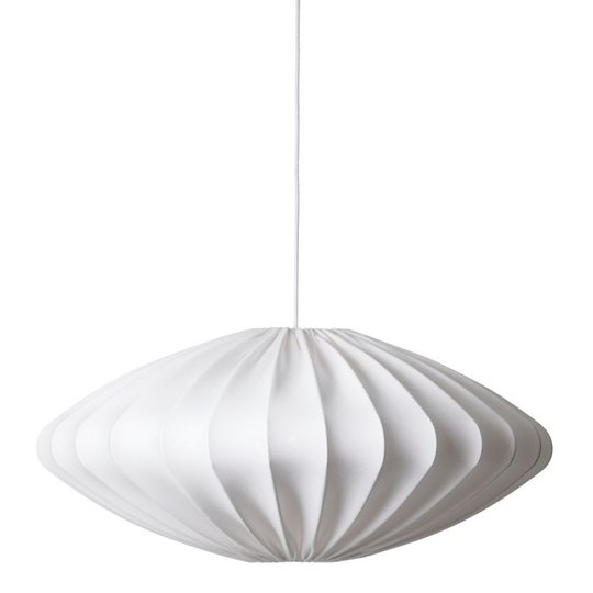 Ellipse 80cm bomull taklampa (Vit)