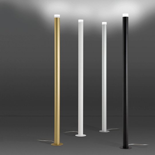 Golvlampa LED Pole, silver eloxerad