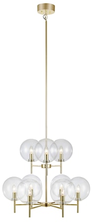 Crown Taklampa Borstad Mässing/Klar 9L