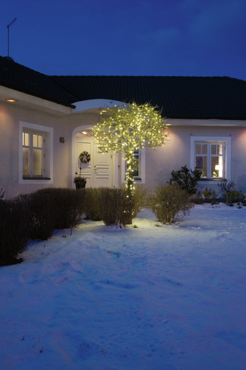 Slinga 120 varmvit mikro LED (Svart)