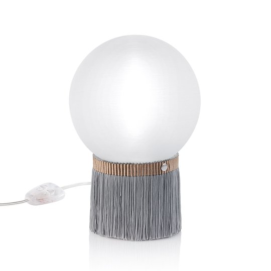 Slamp Atmosfera bordslampa Fringe 20 cm grå
