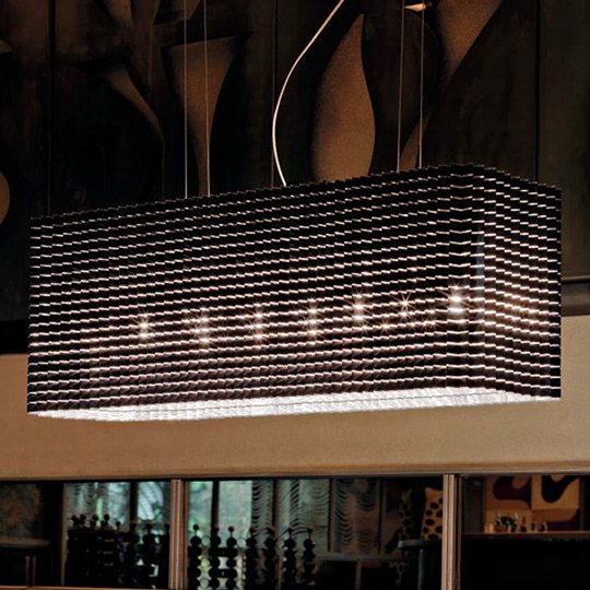 Variabel designer hänglampa Plissé, svart