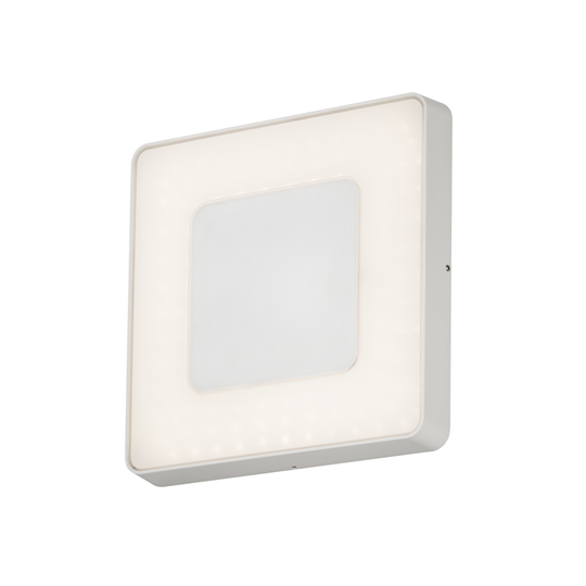 Carrara vägglykta square LED (Vit)