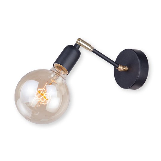 Vägglampa Stik med leder, svart