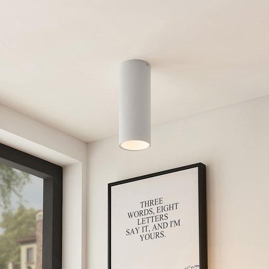 Arcchio Hinka taklampa, rund, 25,4 cm vit