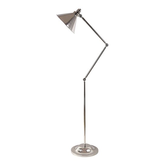 Golvlampa Provence, justerbar, nickel polerad