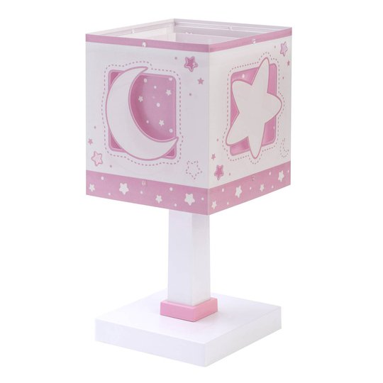 Bordslampa för barnrum Moonlight, rosa