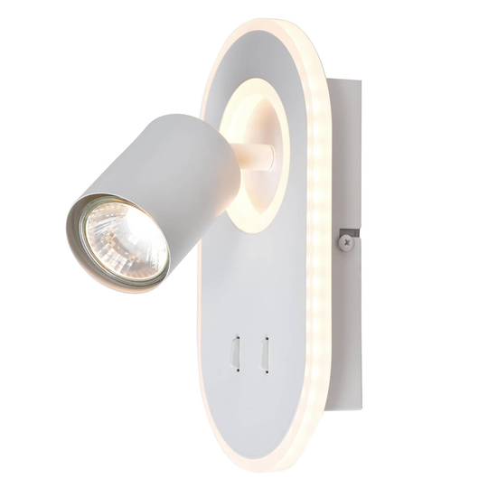LED-vägglampa Kimon, vit
