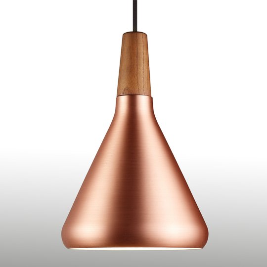 Kopparfärgad taklampa Float, 18 cm