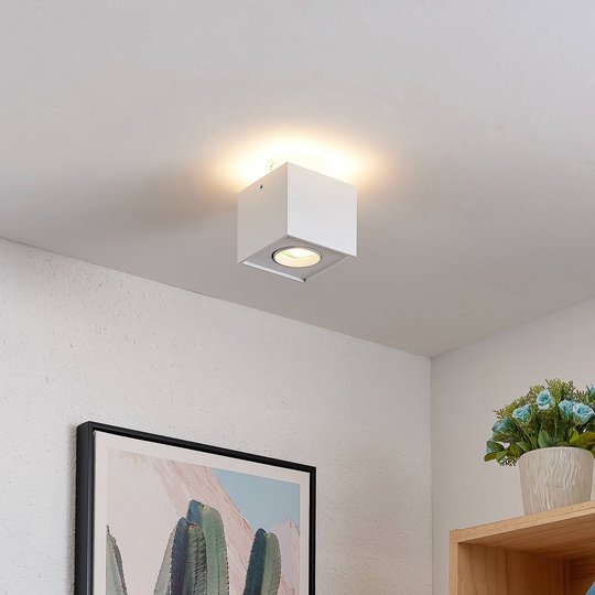 Arcchio Walisa LED-taklampa kantig, vit