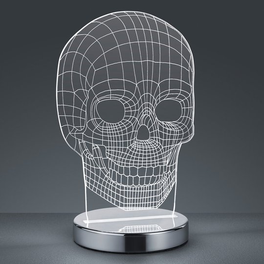 Ljusfärg omkopplingsbar - LED-bordslampa Skull