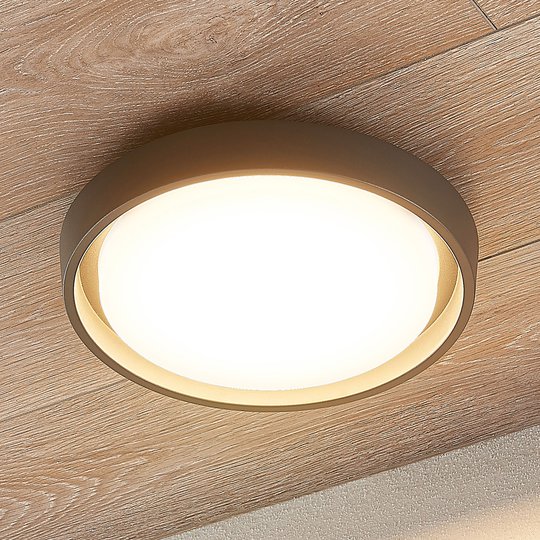 LED-utomhustaklampa Birta, rund, 27 cm