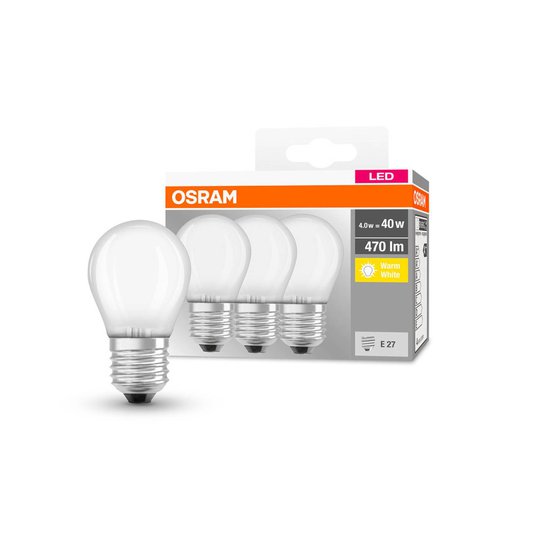 OSRAM LED-droppe E27 P40 4 W 2 700 K 470 lm matt