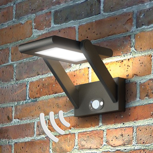 Solardriven LED-utomhusvägglampa Valerian