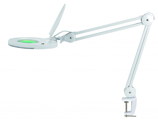 Loupe klämlampa LED (+ förstoring) (Vit)