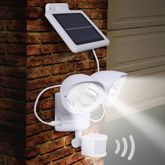 Maex sensor-solarlampa för väggen 2 ljuskällor