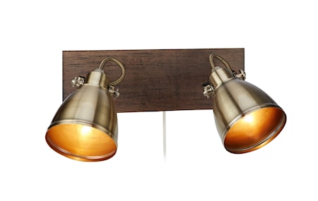 Native Vägglampa 2 Brun/Antik