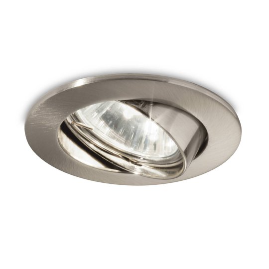 Inbyggnadsspot Swing rund, GU10 3-set nickel