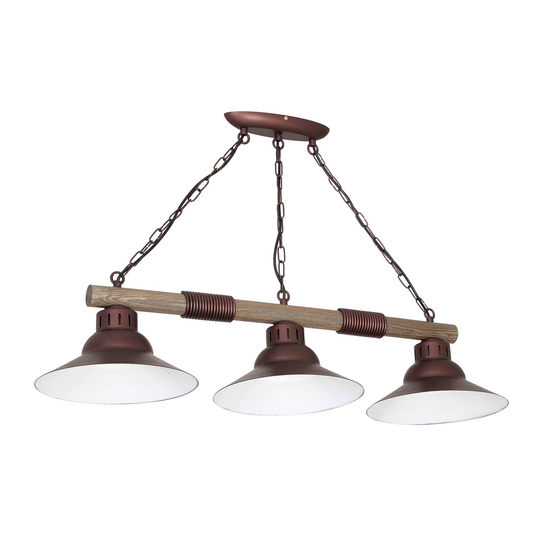 Hänglampa West med kopparskärmar, 3 lampor