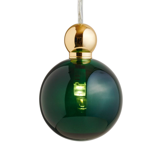 EBB & FLOW Uva M hänglampa boll guld murgröna