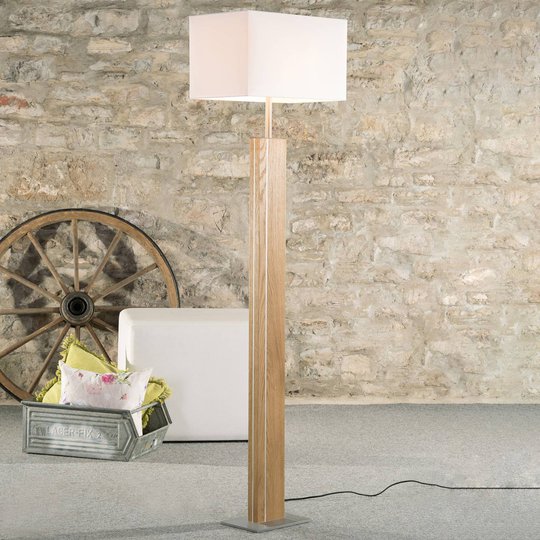 HerzBlut Miss Hilton golvlampa ek, nickel