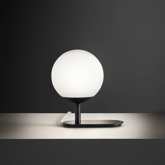 OLEV La Pallina bordslampa, kulskärm, svart