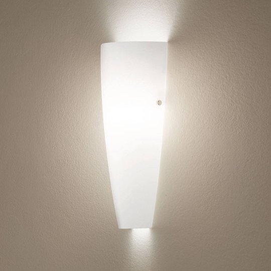 Vit vägglampa Dedalo IP44
