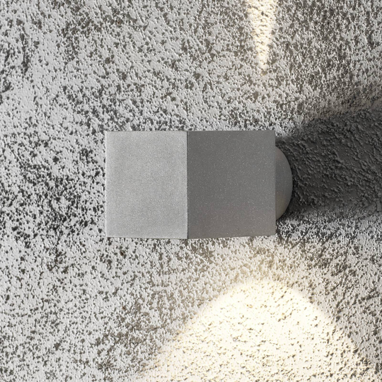 Kantig utomhusvägglampa MODENA SQUARE