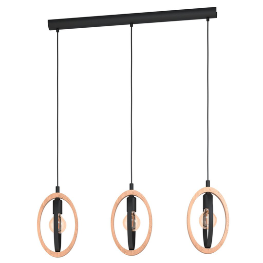 Basildon Taklampa 3L (Svart)