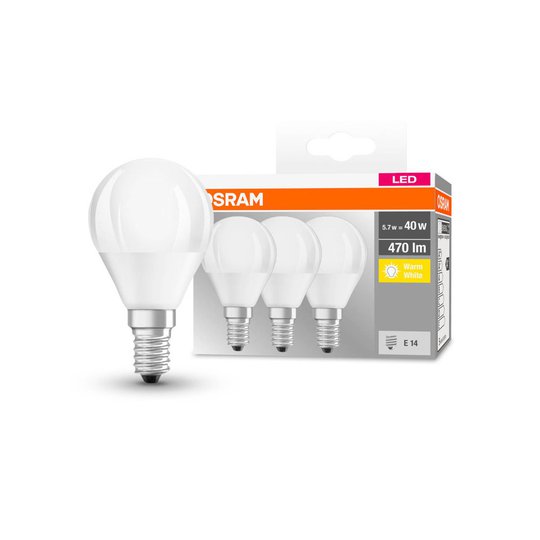 OSRAM LED-droppe E14 P40 5,5 W 2 700 K 470 lm