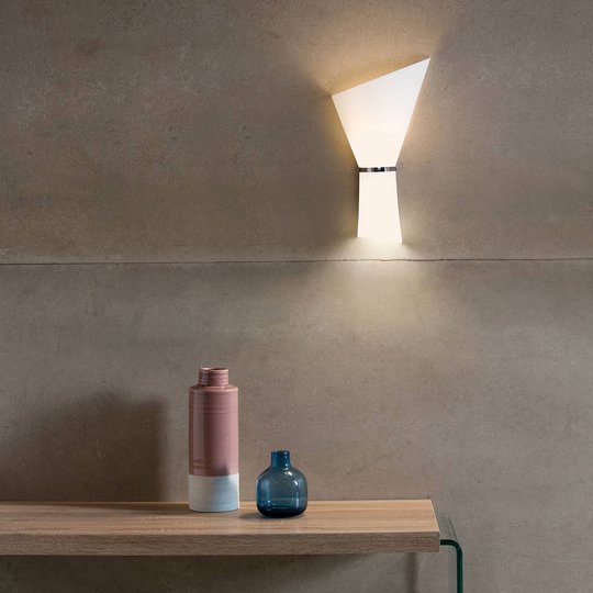Vägglampa Perla, 2 lampor, opal/krom