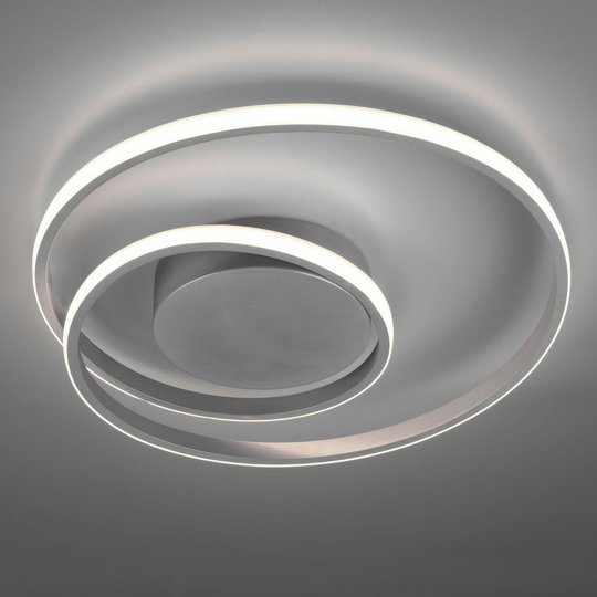 LED-taklampa Zibal, dimbar, titanfärgad