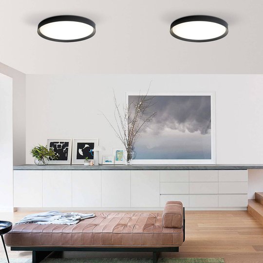 LED-taklampa Minsk DALI Ø 60 cm Casambi svart
