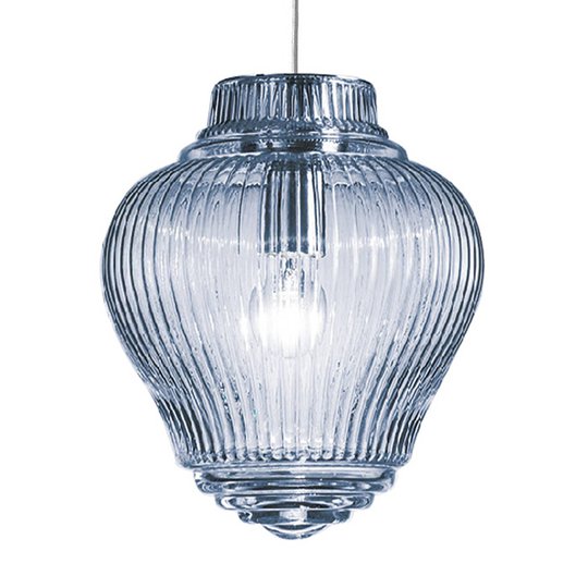 Pendellampa Clyde 130 cm ljusblå