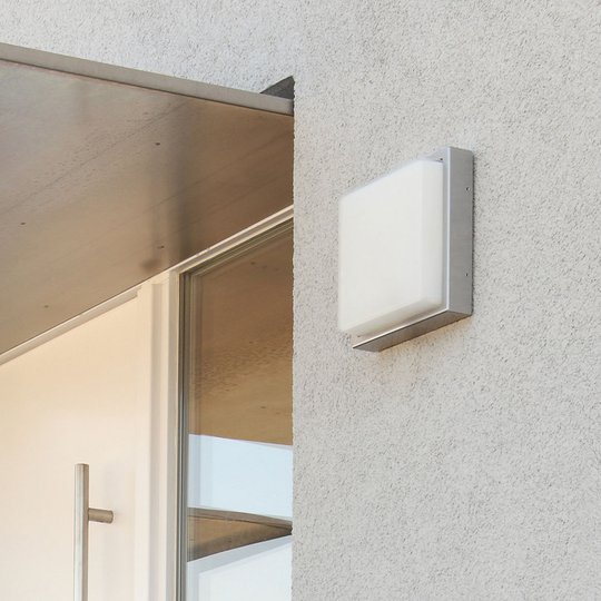 LED-utomhusvägglampa 046, rörelsesensor, stål