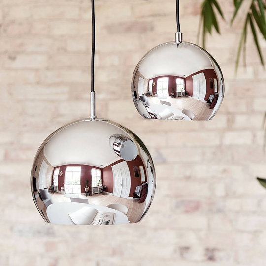 FRANDSEN Ball hänglampa, Ø 25 cm, krom blänkande