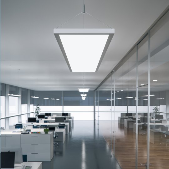 LED-hänglampa IDOO för kontor 49 W, vit