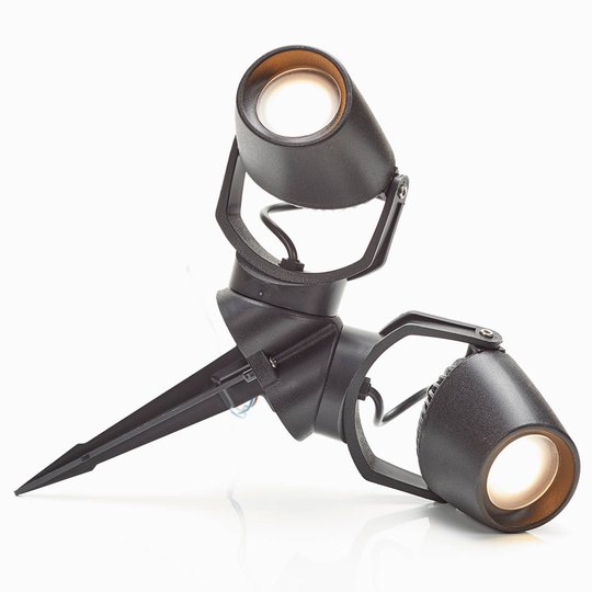 Spettspot Minitommy-EL, 2 lampa CCT svart/frostad