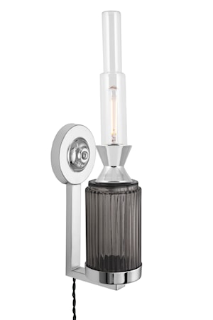 Ester Vägglampa Rök/Krom