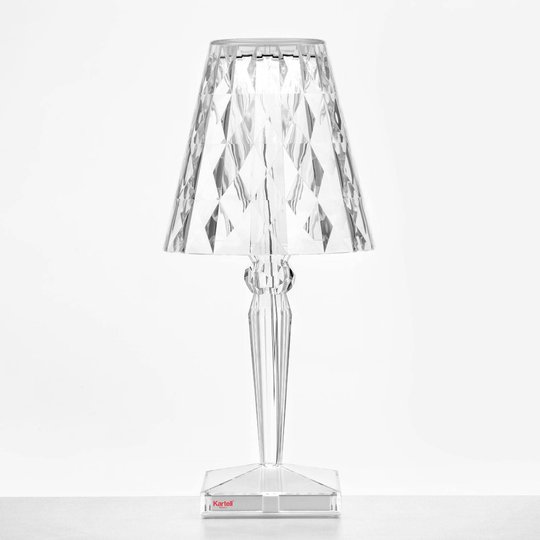 Kartell Big Battery - bordslampa IP54, transparent