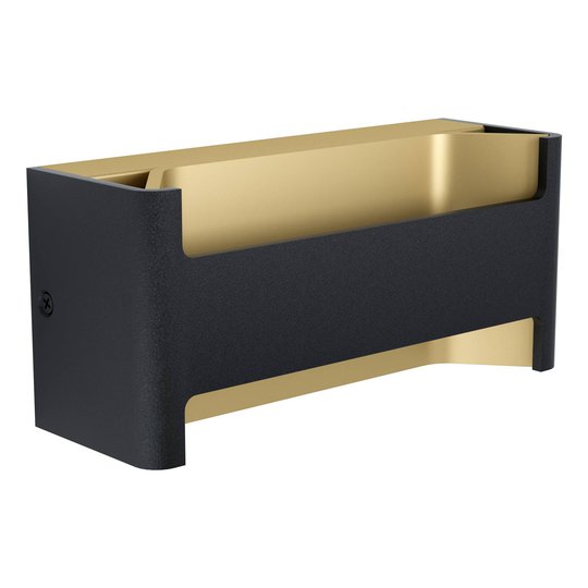 LED-vägglampa Feloniche i svart/guld