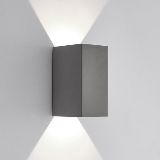 Lucande LED-utomhusvägglampa Vigga, betong