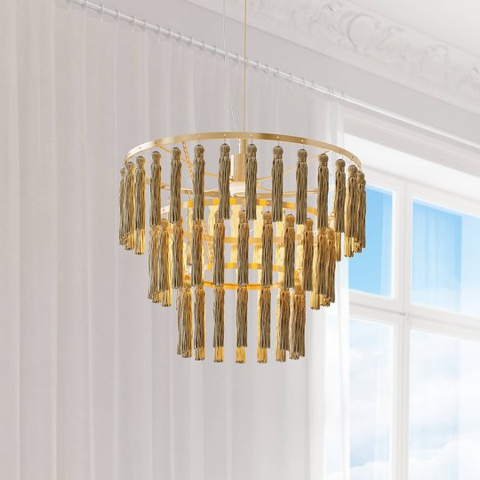 By Rydéns Chloe hänglampa med tygknippen