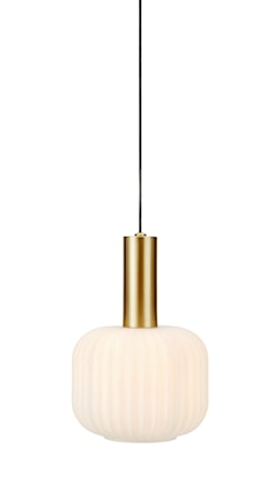 Sober Pendel Liten Brushed Brass/White