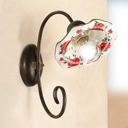 Vägglampa ROSOLACCI med keramikskärm