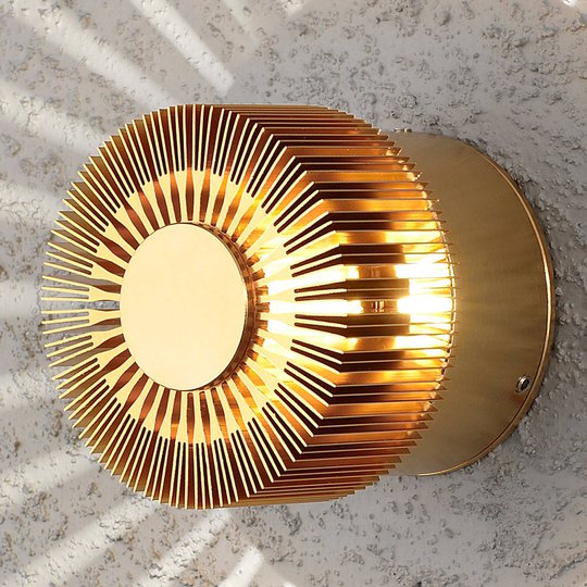 Bronsfärgad LED-utomhusvägglampa Monza