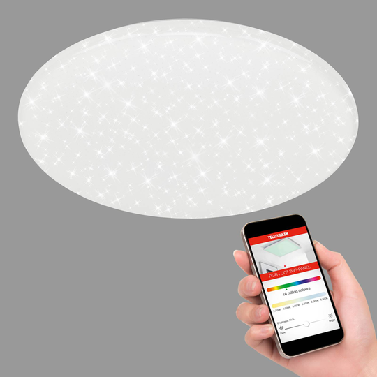 LED-taklampa Libra, RGBW, Ø 56 cm