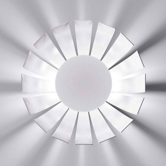 Vit LED-designertaklampa Loto, 27 cm