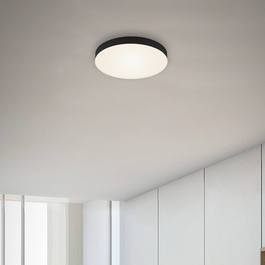 LED-taklampa Flame Ø 21,2 cm svart